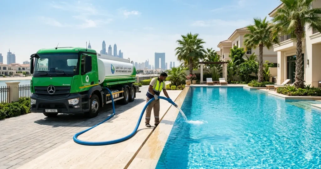 Swimming Pool Water Supply in Jumeirah Dubai | Fast Tanker Service UAE