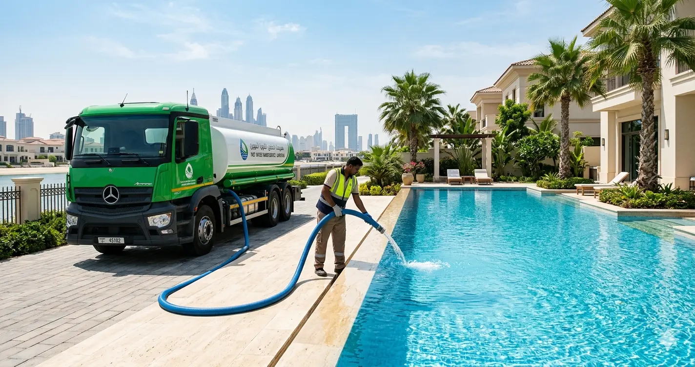 Swimming Pool Water Supply in Jumeirah Dubai | Fast Tanker Service UAE