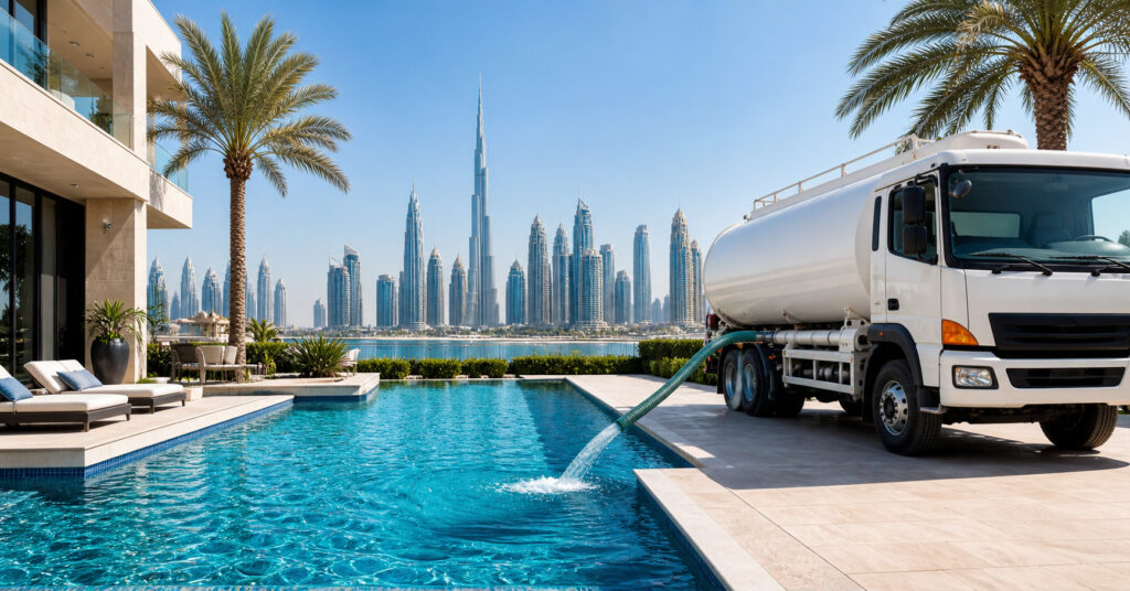 Cost of Filling Swimming Pool in Dubai (2026 Guide) | Pool Water Delivery UAE