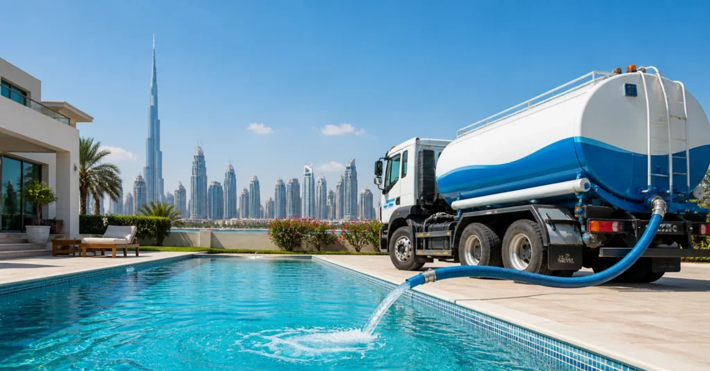 Cheap Pool Water Delivery Dubai | Fast & Affordable Tanker Service UAE