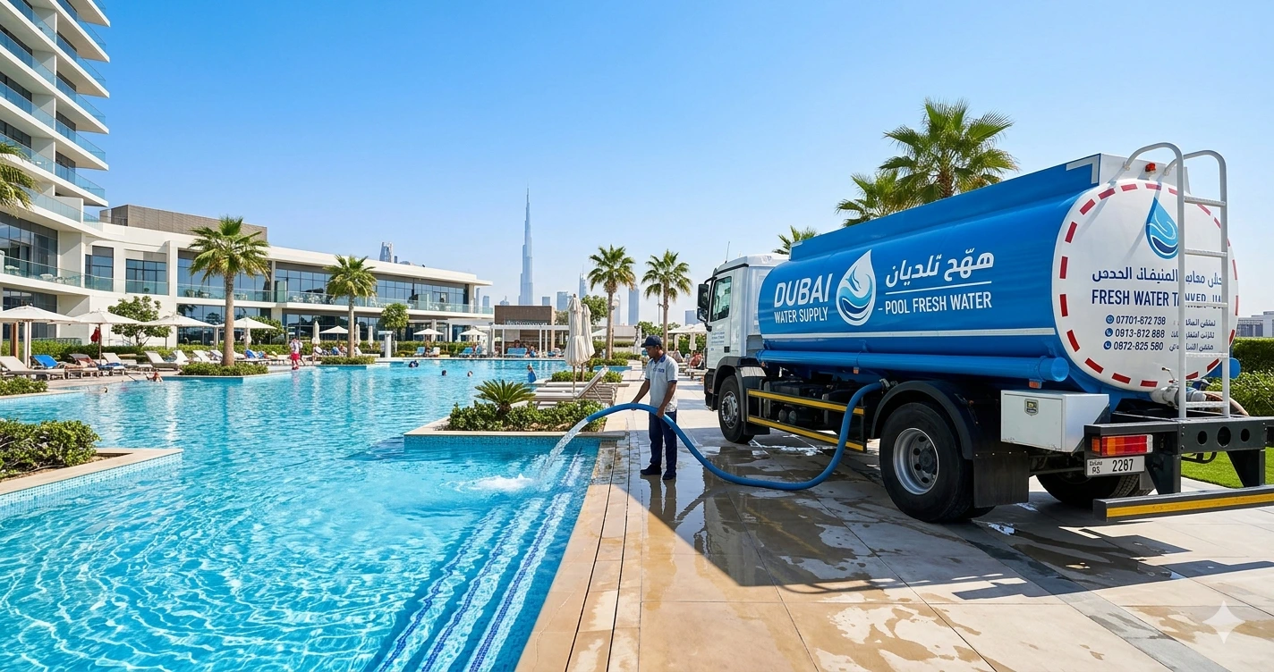 Bulk Swimming Pool Water Supply for Commercial Pools UAE | Fast Water Tanker Delivery